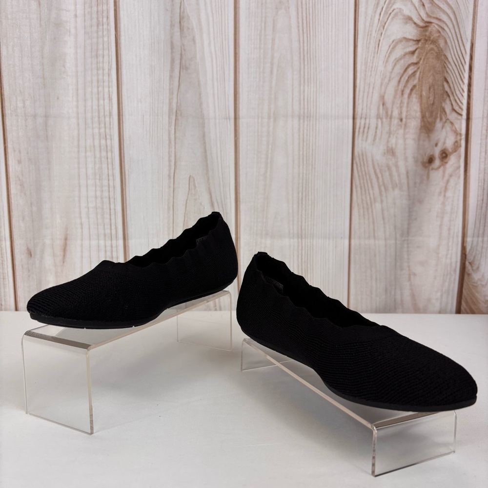 Cleo's by Skechers Flats Wide Fit Air Cooled Memory Foam Shoes Black Size 7 Wide - Picture 4 of 14